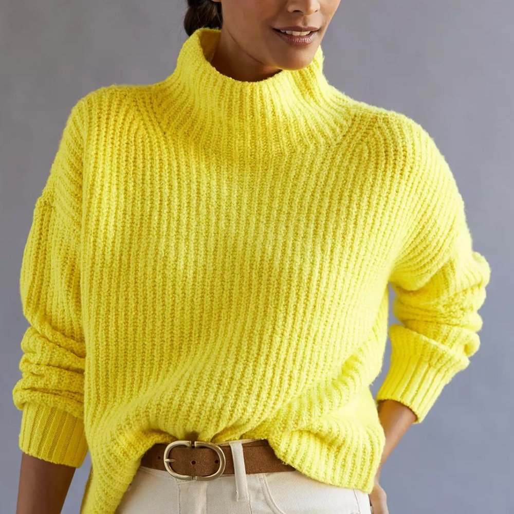 Anthropologie Funnel Neck Sweater Size S - Picture 3 of 13